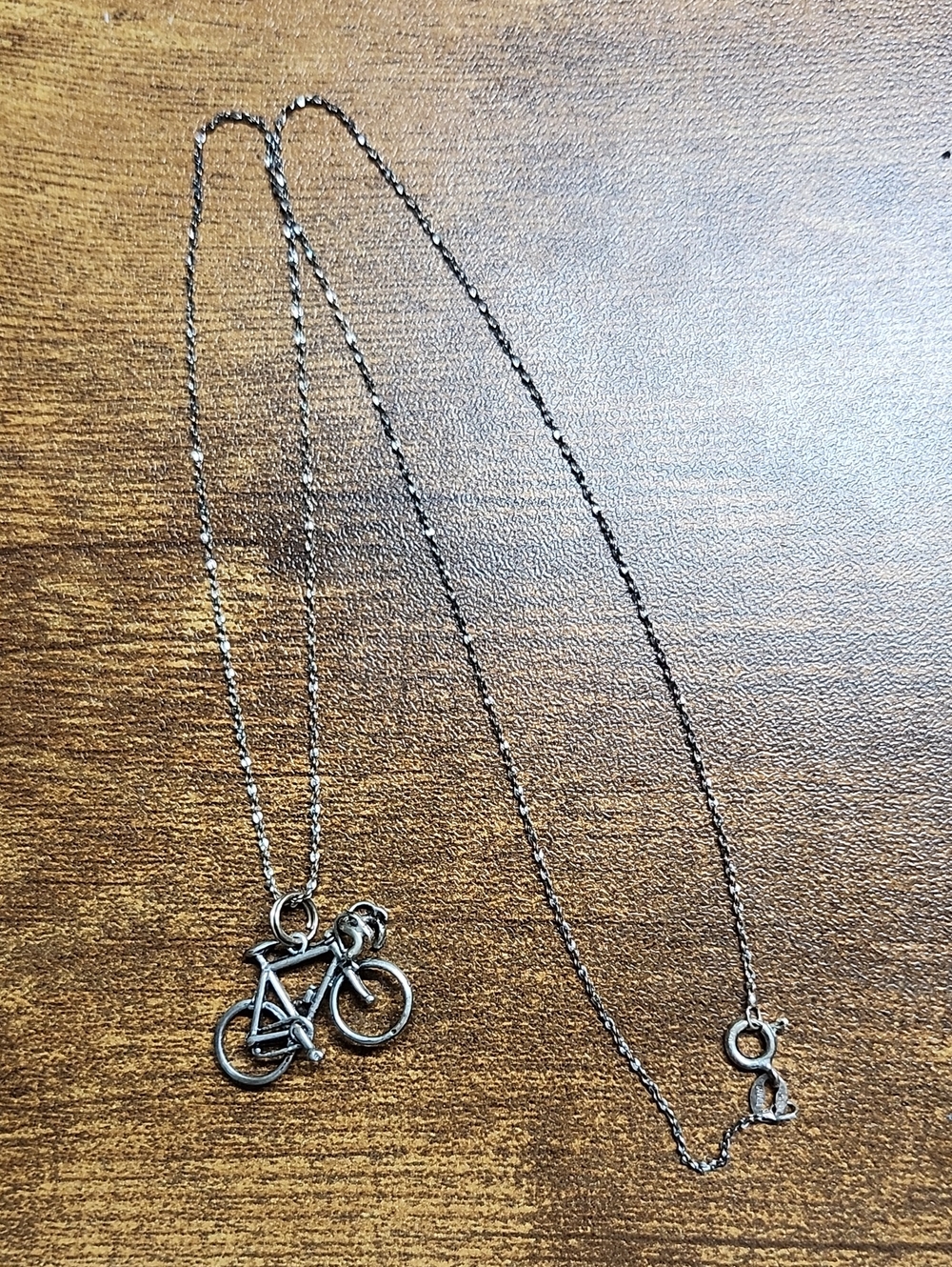 Sterling Silver Bicycle Pendant Necklace